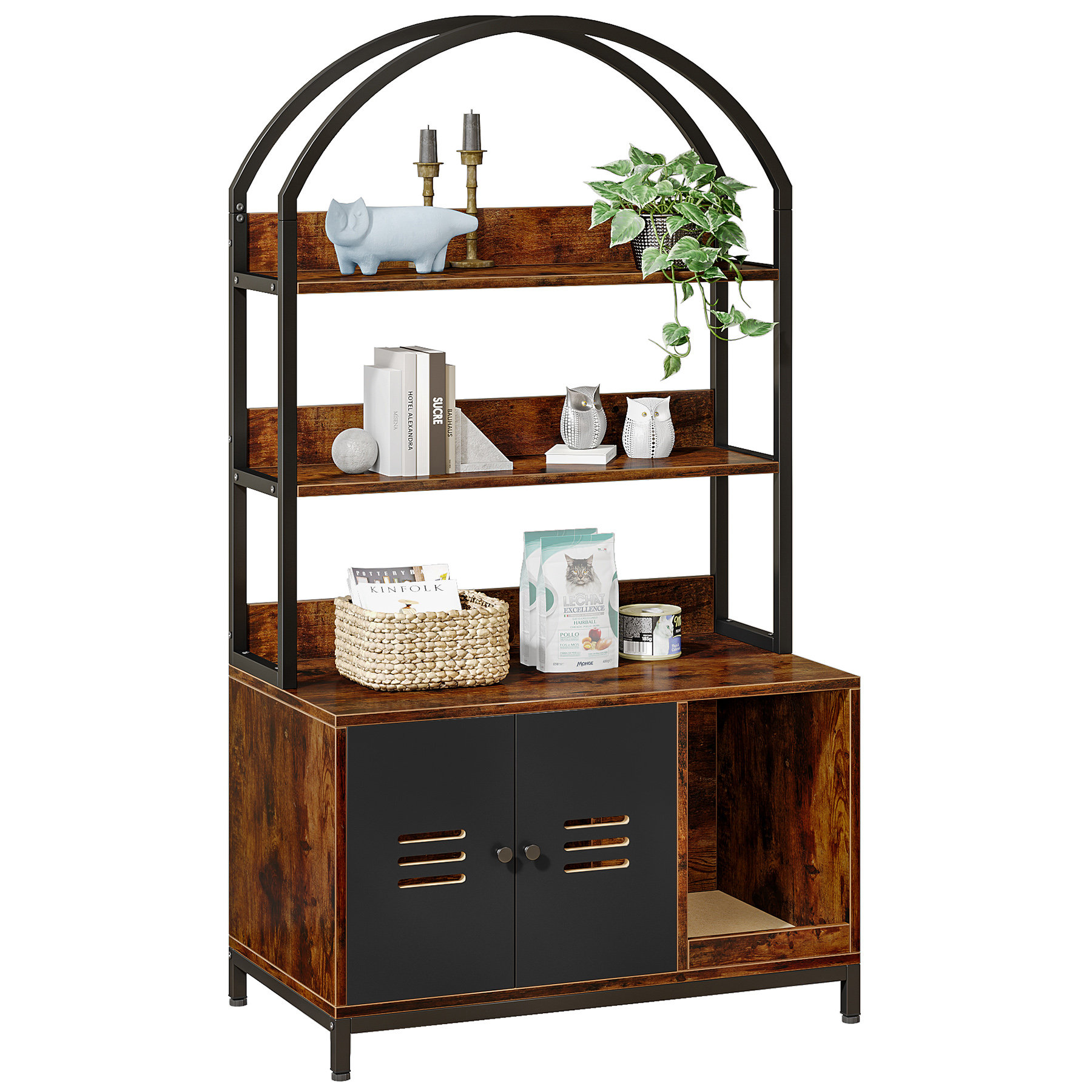 Tucker Murphy Pet™ Cat Litter Box Enclosure Furniture, Hidden Litter