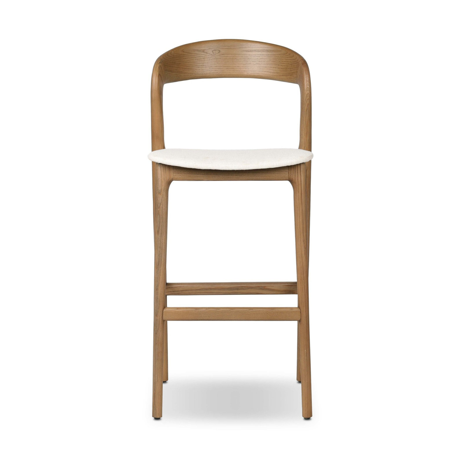 Kayla Bar and Counter Stool, Alcala Cream Polyester Blend/Amber Ash, Bar Stool (30.5" Seat Height)
