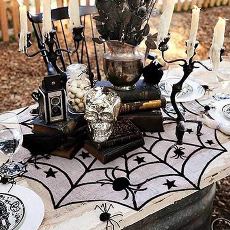 Nappe de fête d'Halloween Spiderweb