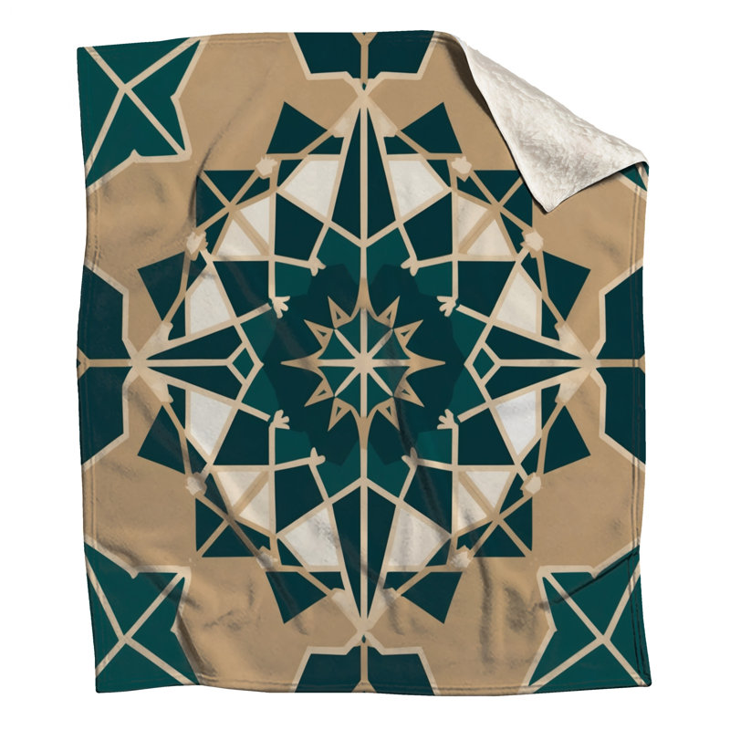 Couvertures à motif géométrique Mandala, L 50 po x H 60 po