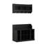 Portemanteau moderne avec banc à chaussures et armoire murale, noir, support de 176 lb, support de rangement pour crochet de 6,6 lb, capacité, personnalisable-410242288