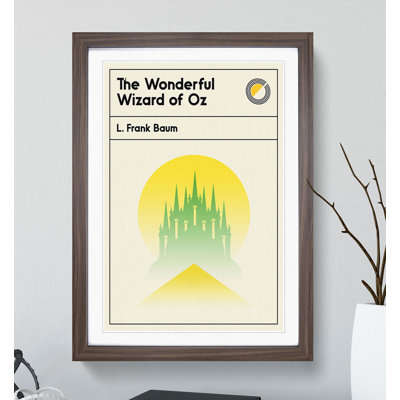 Book Cover the Wonderful Wizard of Oz L. Frank Baum - Picture Frame Graphic Art