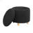 Faux Sheepskin Upholstered Round Storage Ottoman-417023941