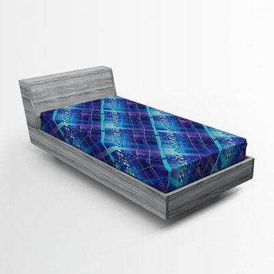 Microfiber Plaid Fitted Sheet
