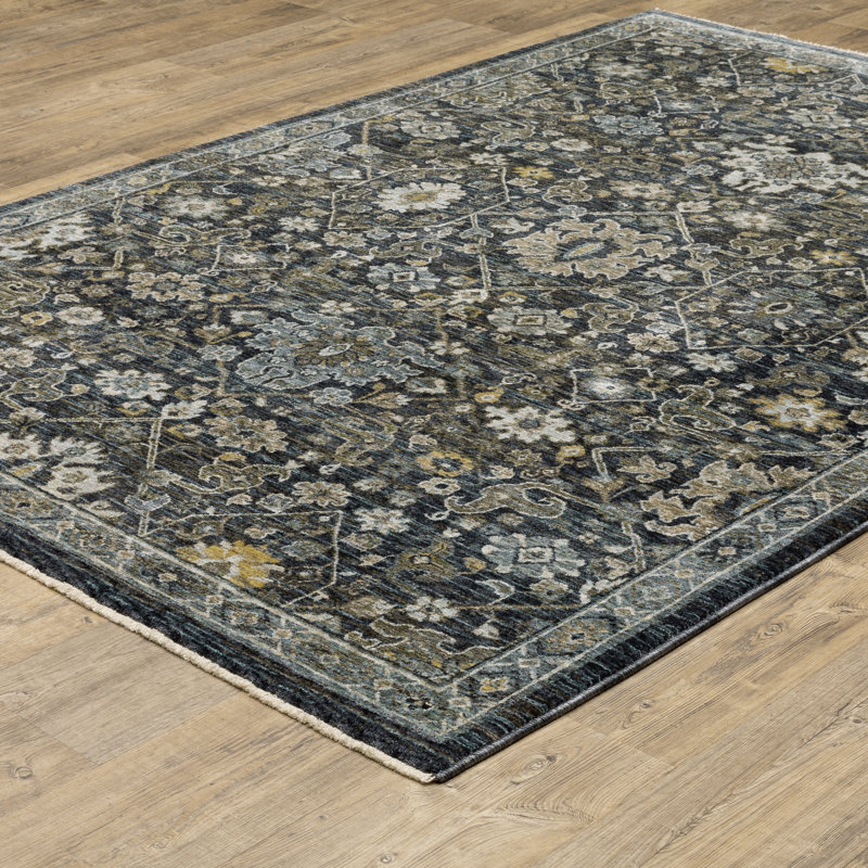 Tapis bleu / bleu clair Hovis, Rectangle de 2 pi x 3 pi