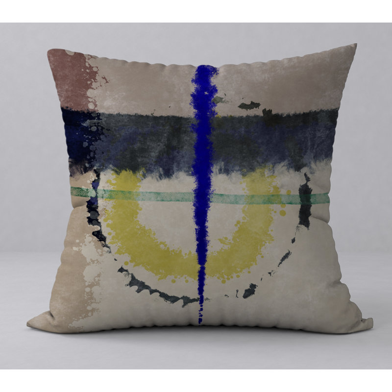 Abstract Throw Pillow, 24" H x 24" W