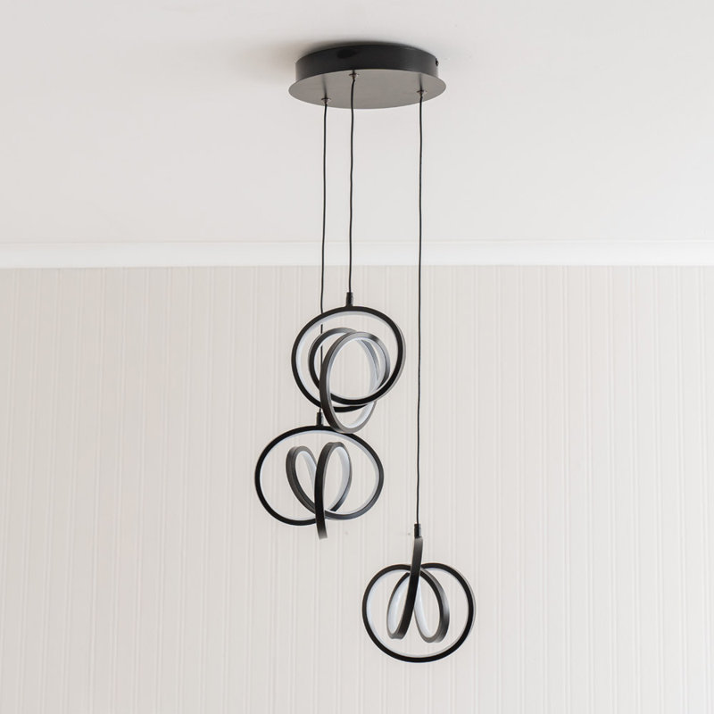 1 - Light Matte Black LED Pendant