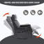 Fauteuil inclinable manuel en faux cuir avec massage à la chaleur et à bascule-128588051