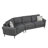 Upholstered Sofa Couch With Two Printed Pillows-237849525