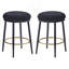 Tabourets de comptoir modernes, tabourets de comptoir noirs avec structure en fer, coussin éponge, repose-pieds, convenant à la cuisine / chambre / salle à manger-634480240-634480241