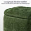Table basse avec rangement pour 4 sièges, tables basses de style Mid-Century avec 4 repose-pieds en chenille, table centrale