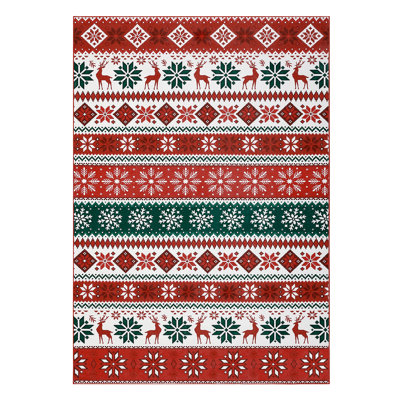 Tapis de Noël pour le salon Tapis d'hiver lavable à la machine Tapis antidérapant flocon de neige Tapis de Noël pour salle de bain