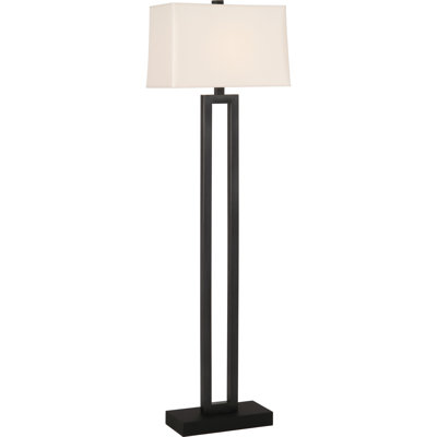Srkashlteni Collection Floor Lamp With Rectangular Snowflake Fabric Shade ? Modern Geometry Design, 3-Way Switch, UL Listed, Ideal For Dry Locations