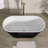 59" Acrylic Gracefully Shaped Freestanding Soaking Bathtub With Brushed Nickel Drain-107093350