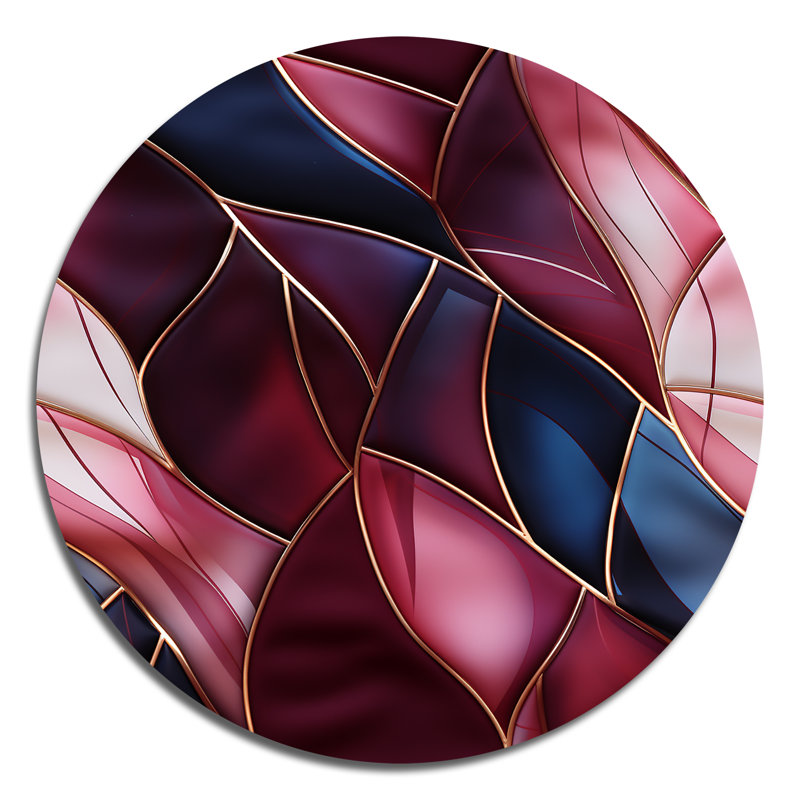 Corene - Marbre rond, art en métal, H 36 po x l 36 po