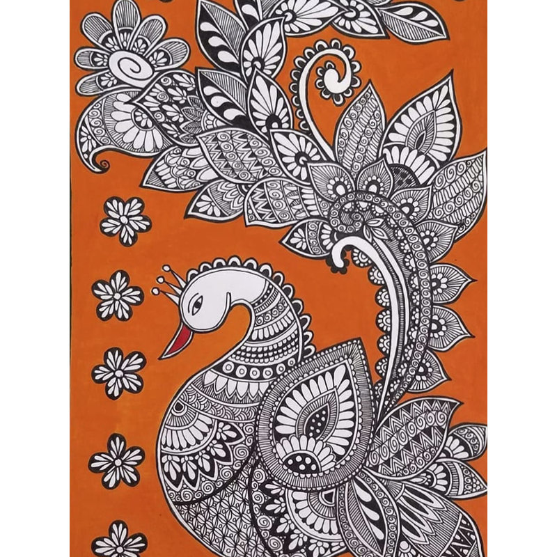 Paon attrayant avec de belles plumes | Acrylique sur papier | Par Kanika Singhal