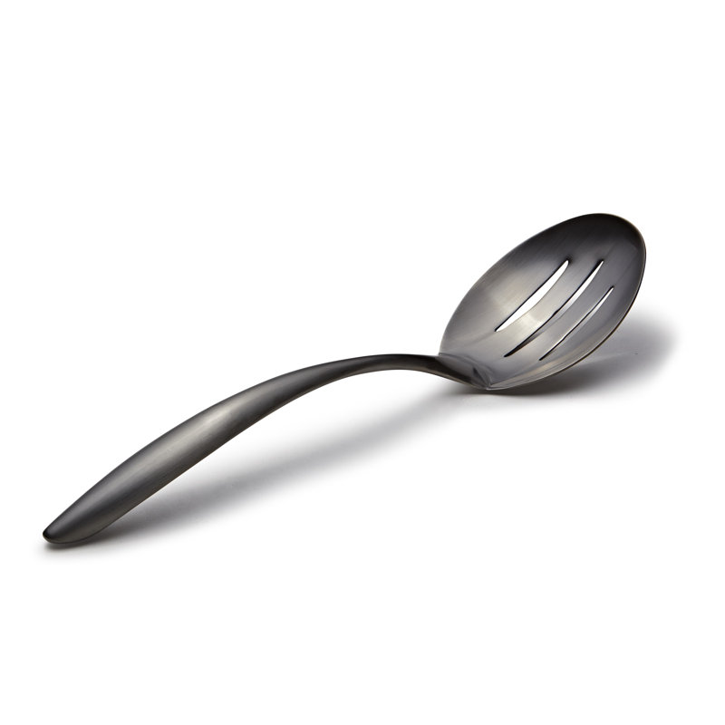 Stainless Steel Serving Spoon, Black Matte
