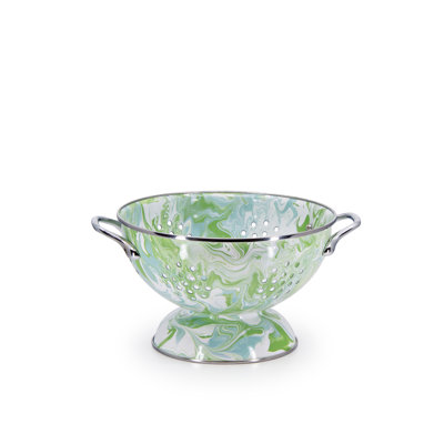 Golden Rabbit Enamelware Modern Monet Medium Colander