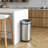 Itouchless Glide 13 Gallon Sensor Trash Can With Wheels And Odour Control System, Stainless Steel, Oval Shape Automatic Kitchen And Office Garbage Bin (powered By Battery Or Optional Ac Adapter)
