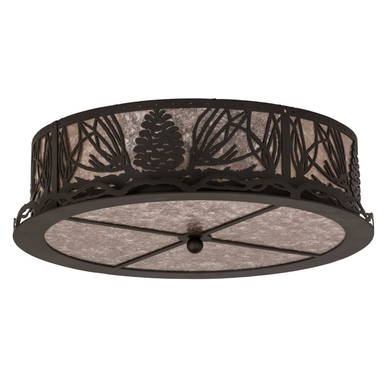 Rustic Lodge 4 - Light Flush Mount, Oil Rubbed Bronze, Oil Rubbed Bronze