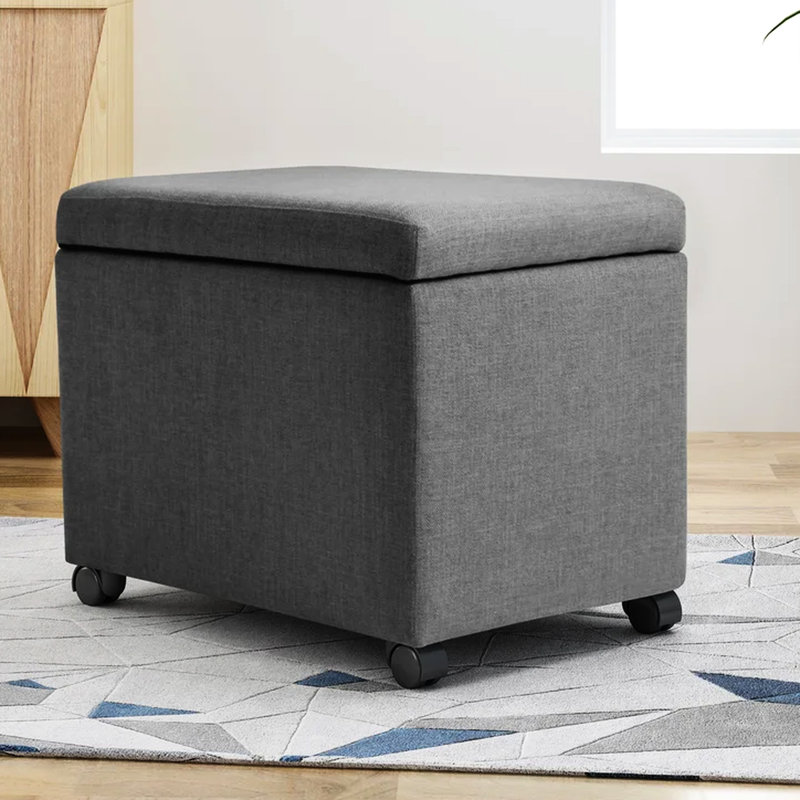 Tissu gris pour le rangement fonctionnel de la maison et du bureau avec espaces roulants et convenables