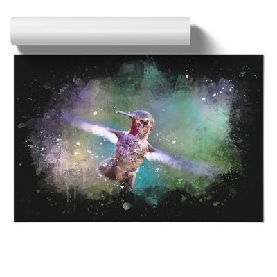 Hummingbird Paint Splash - Frameless Print