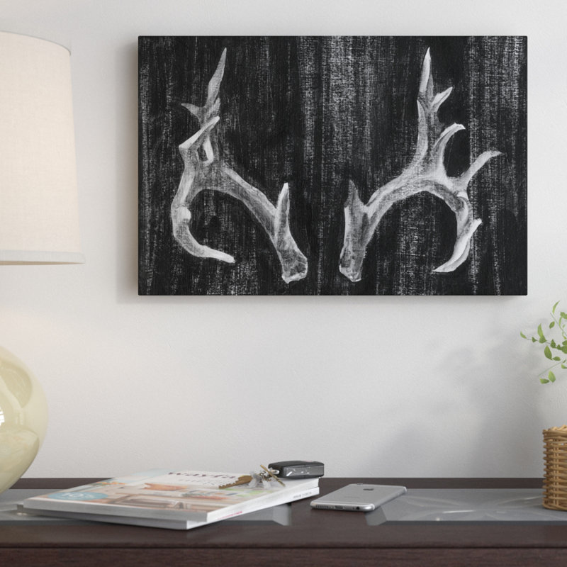 « rustique antlers i », reproduction d’impression sur toile, H 26 po x l 40 po x P 1,5 po