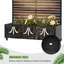 Jardinière en métal Eulau avec roulettes, brun foncé, 183 cm (H) x 119 cm (L) x 41 cm (P)-1429591384-1429591387