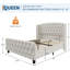 Structure de lit tapissier très grand / très grand avec tête de lit à oreilles, lit plateforme tapissier avec capitonnage à boutons | Aucun sommier tapissier requis-1819599055-1819599048