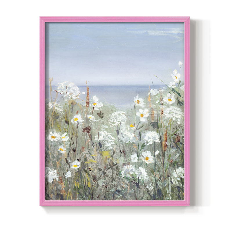 Wild Sea Breeze II, reproduction encadrée - bois massif, Rose, H 10 po x l 8 po
