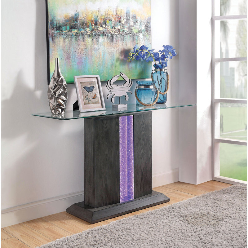Earnest 50'' Glass Top Console Table