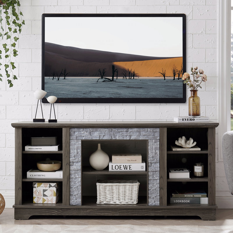 Meuble télé avec meuble télé Mantel Stone, Gris
