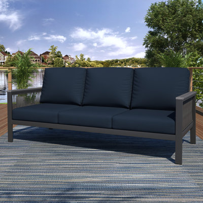 Townsend 80'' Wide Outdoor Patio Sofa with Sunbrella Cushions