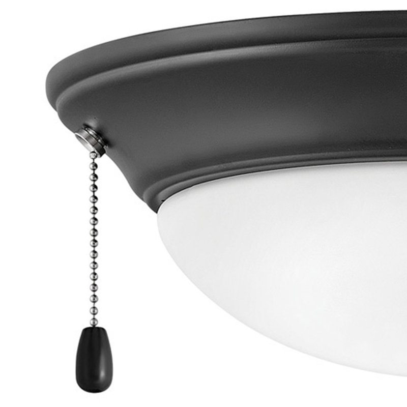 Small Low Profile Ceiling Fan Light Kit, Black
