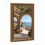«Stone Archway» donnant sur une baie turquoise et des pots en terre cuite-133564679