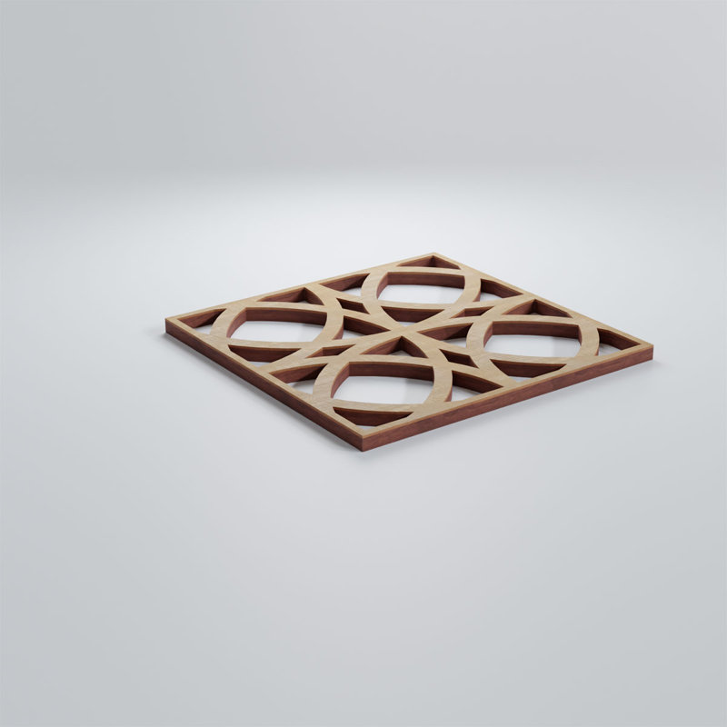 Panneaux muraux décoratifs en bois Fleetwood, Bouleau, H 7 3/8 po x l 7 3/8 po x P 3/8 po