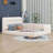 Queen Size Upholstered Platform Bed With 2 Reading Lights-1567861813