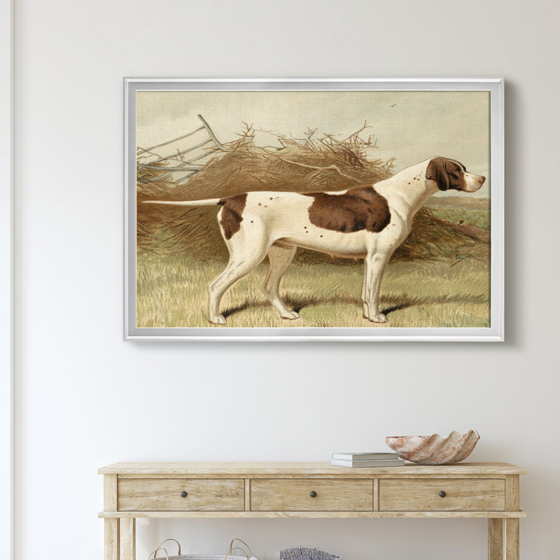 " Pointer " Painting Print, Silver, 18.5" H x 24.5" W x 1.5" D