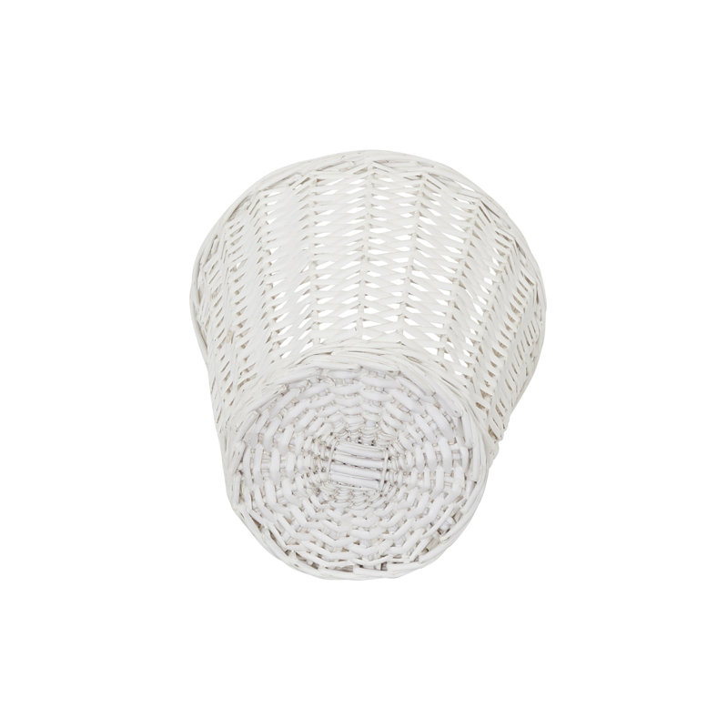Corbeille pour déchets Willow Weave, Blanc