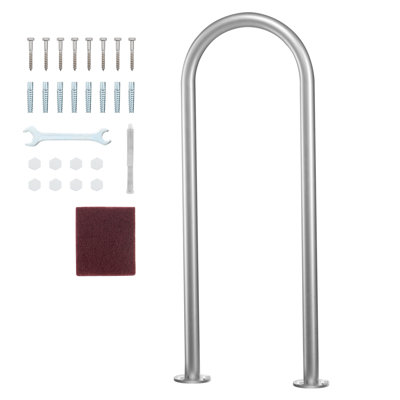 Anodized Aluminum Swimming Pool Handrail, 36.02 x 15.75 x 3.54 Inch, Anodized Aluminum, 1 Piece, Pool Handrail, Gray, CNC-Machined Rust-Resistant Grab Rail