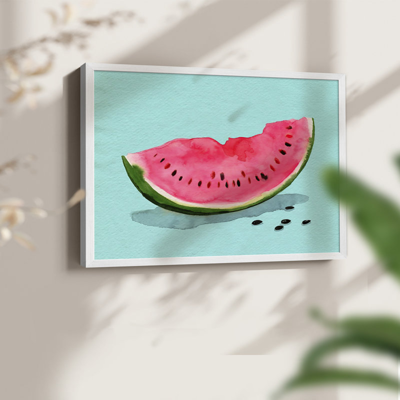 Summer Watermelon II - Reproduction encadrée - Restickable, H 8 po x l 10 po, Blanc