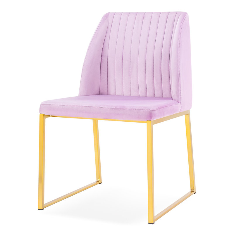 Chaise d'appoint Daphne, Lilas / or