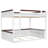 Queen Wooden Bunk Bed With Shelves, USB Charging & LED Light-1738510998