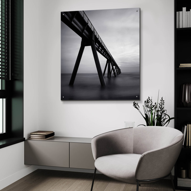 «Wharf de la Salie» par Nina Paponcek, art mural en verre acrylique, H 36 po x l 36 po x P 0,2 po