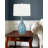 Scafati 30" Blue and White Fused Glass Table Lamp with USB Port