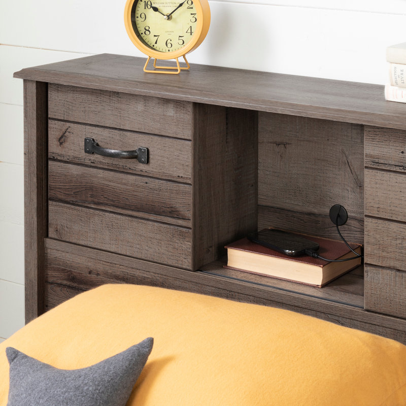 Asten Bookcase Headboard, Fall Oak, Twin
