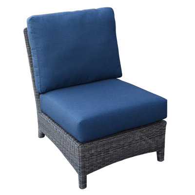 Bella Wicker Outdoor Deep Seating Armless Chair