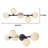 5-light Milk Glass Wall Sconce Modern Wall Sconces Black Vanity Light