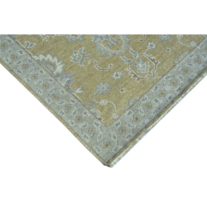 Tapis chameau et ivoire noué à la main de haute qualité, Tapis de couloir 2 pi 6 po x 8 pi