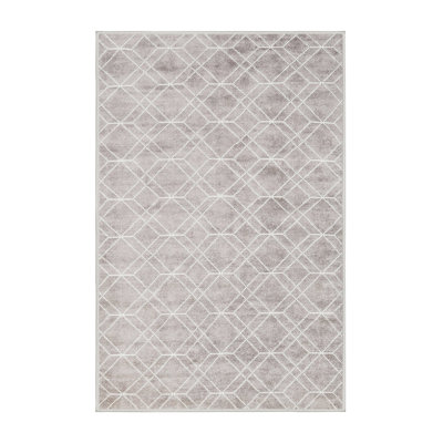 Tapis gris/zone blanche contemporaine